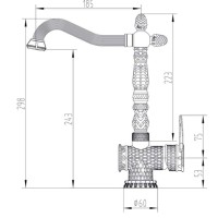 Смеситель Zorg Antic A 421 K-BR для кухонной мойки, античная бронза