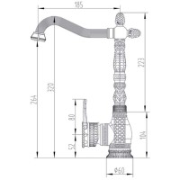 Смеситель Zorg Antic A 422 K-BR для кухонной мойки, античная бронза