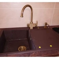 Смеситель для кухни Zorg Antic A 52 KF-BR с подключением фильтра, античная бронза