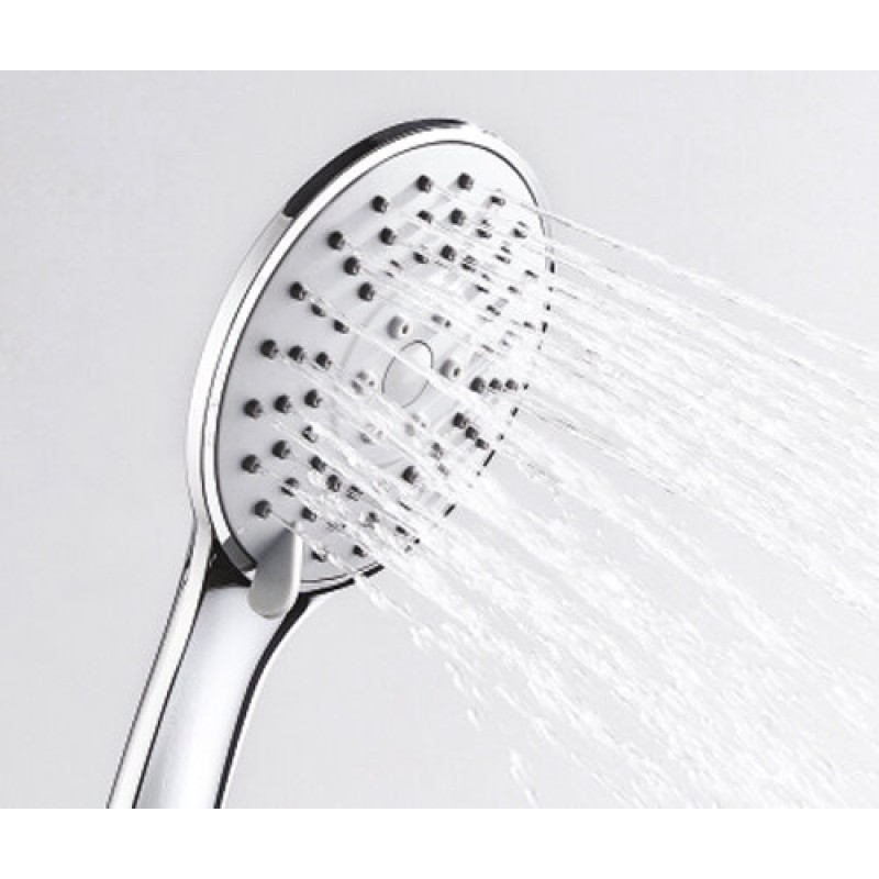 Душевая лейка WasserKRAFT A002, 3 режима, хром, 8.5 см