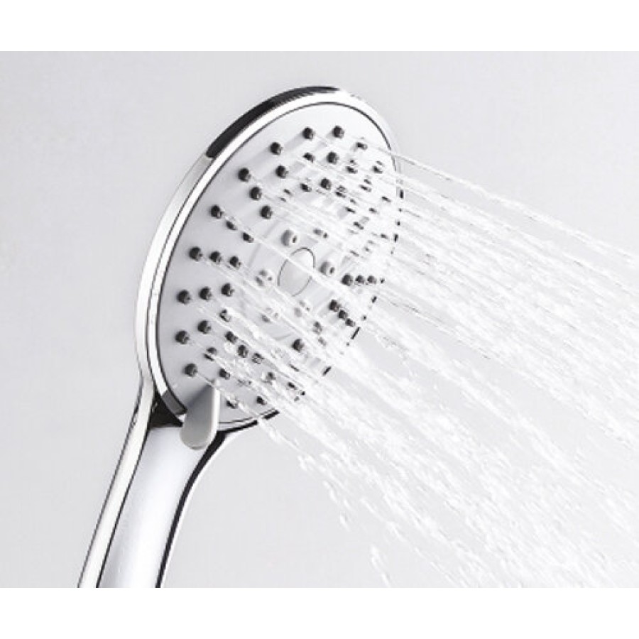 Душевая лейка WasserKRAFT A002, 3 режима, хром, 8.5 см