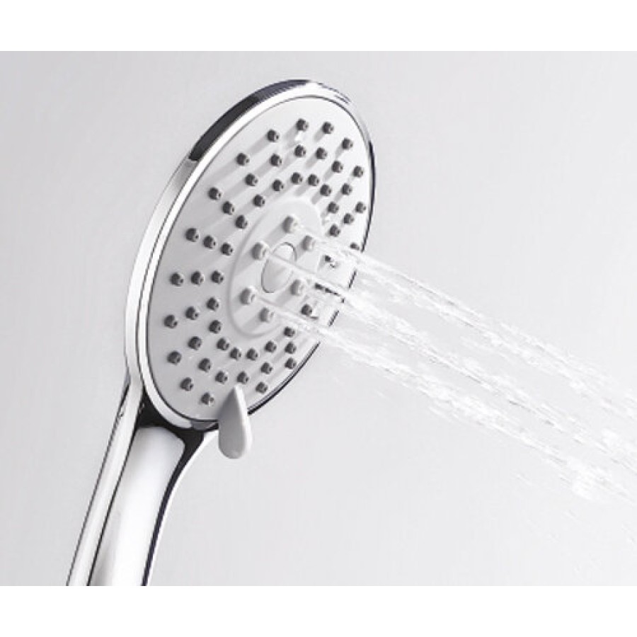 Душевая лейка WasserKRAFT A002, 3 режима, хром, 8.5 см
