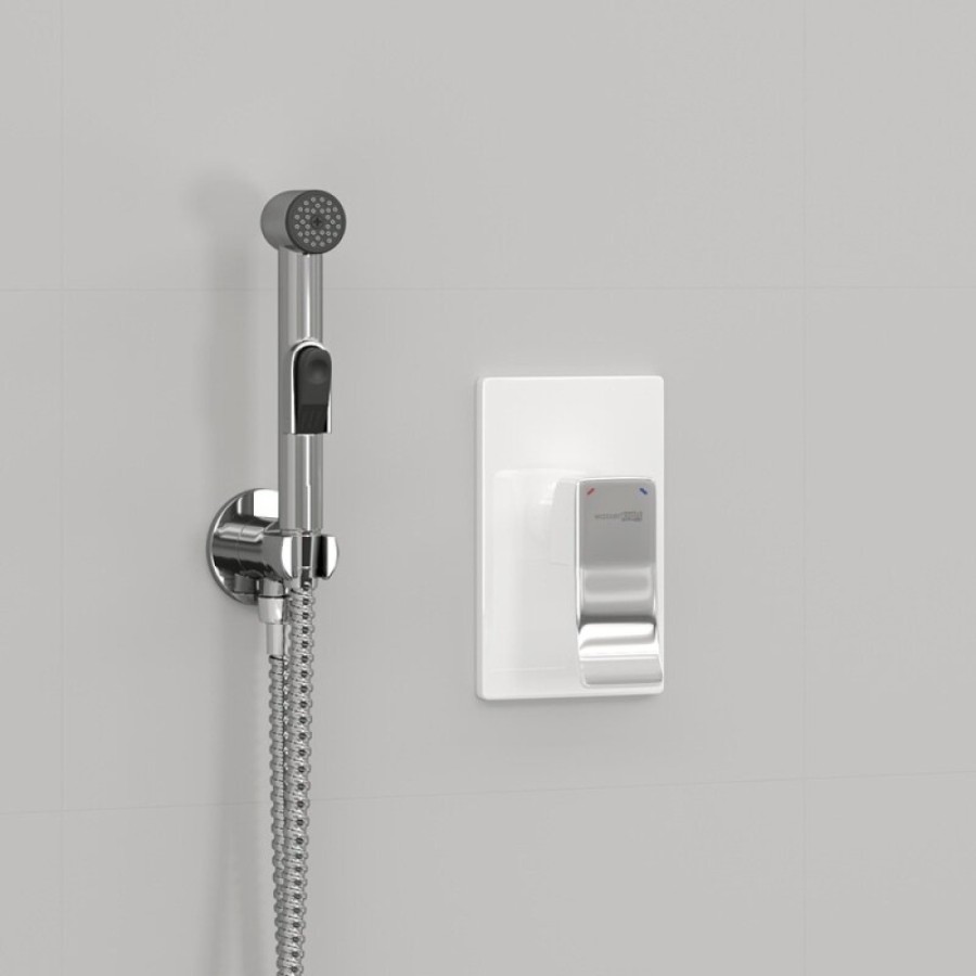 Гигиенический душ WasserKRAFT A010656WHITE, со смесителем, белый/хром