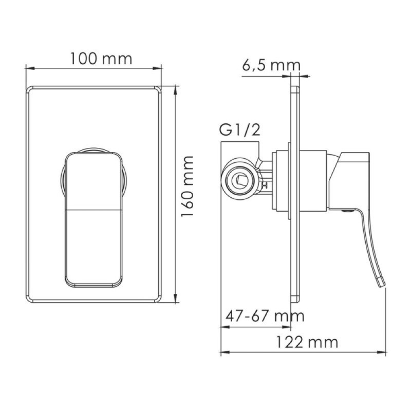Гигиенический душ WasserKRAFT A010656WHITE, со смесителем, белый/хром