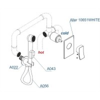 Гигиенический душ WasserKRAFT A010656WHITE, со смесителем, белый/хром