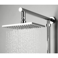Душевой гарнитур WasserKRAFT A016 с верхним душем 22 х 14 см, хром