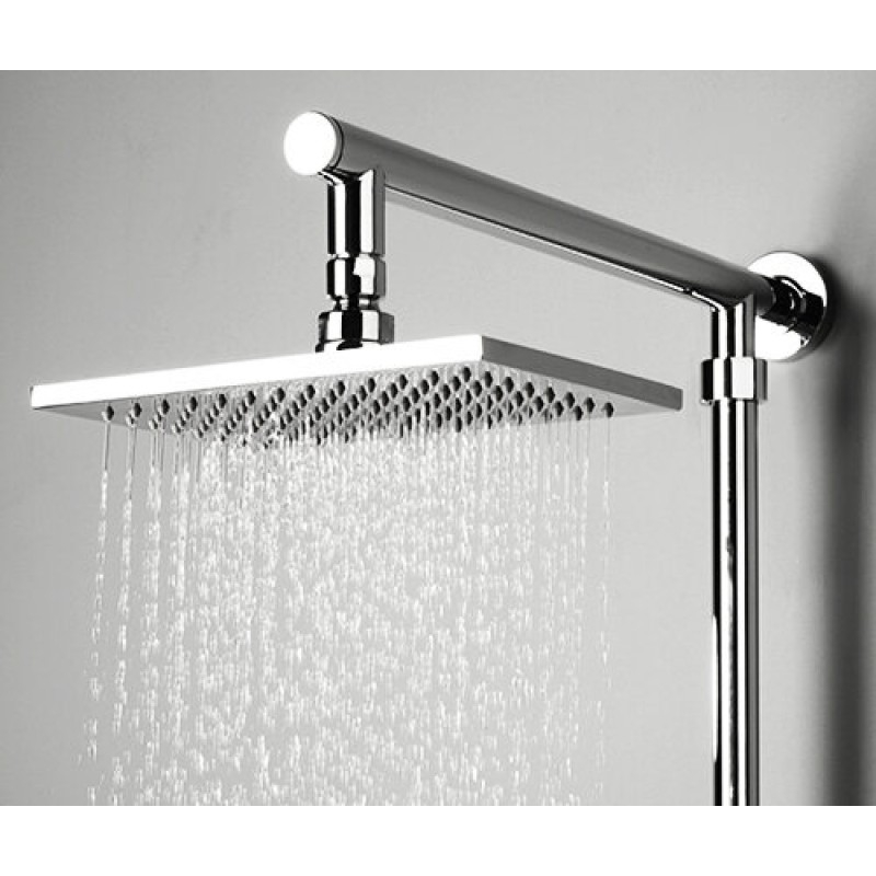 Душевой гарнитур WasserKRAFT A016 с верхним душем 22 х 14 см, хром