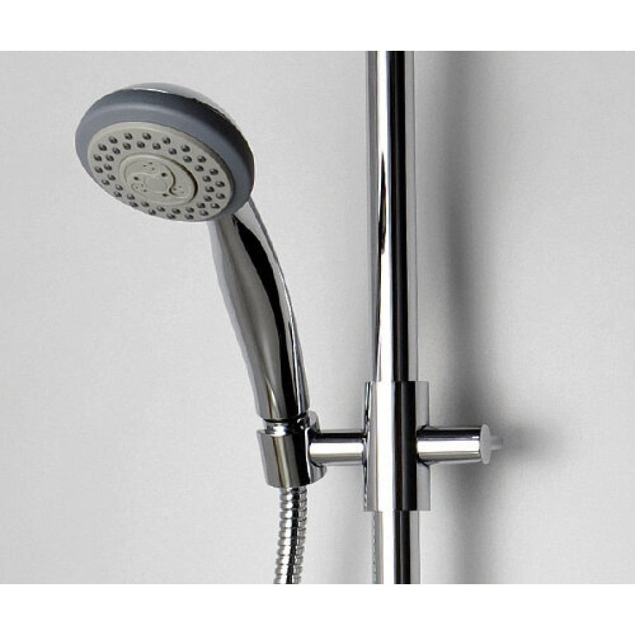 Душевой гарнитур WasserKRAFT A016 с верхним душем 22 х 14 см, хром