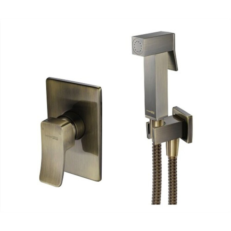 Гигиенический душ WasserKRAFT, A01652, со смесителем, светлая бронза