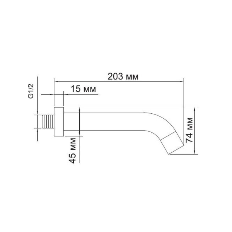 Излив для ванны WasserKRAFT A018, настенный, хром