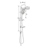 Душевой гарнитур Agger Breeze A0193544, 5 режимов струи, черный