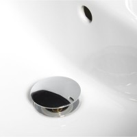 Донный клапан для раковины WasserKRAFT A024 Push-up, с переливом, хром