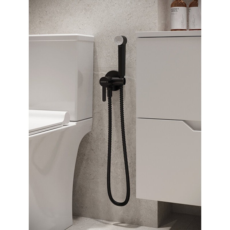 Гигиенический душ Agger Gorgeous, A0270044, со смесителем, черный матовый