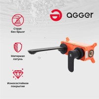 Смеситель Agger Gorgeous для раковины, черный матовый, A0272244