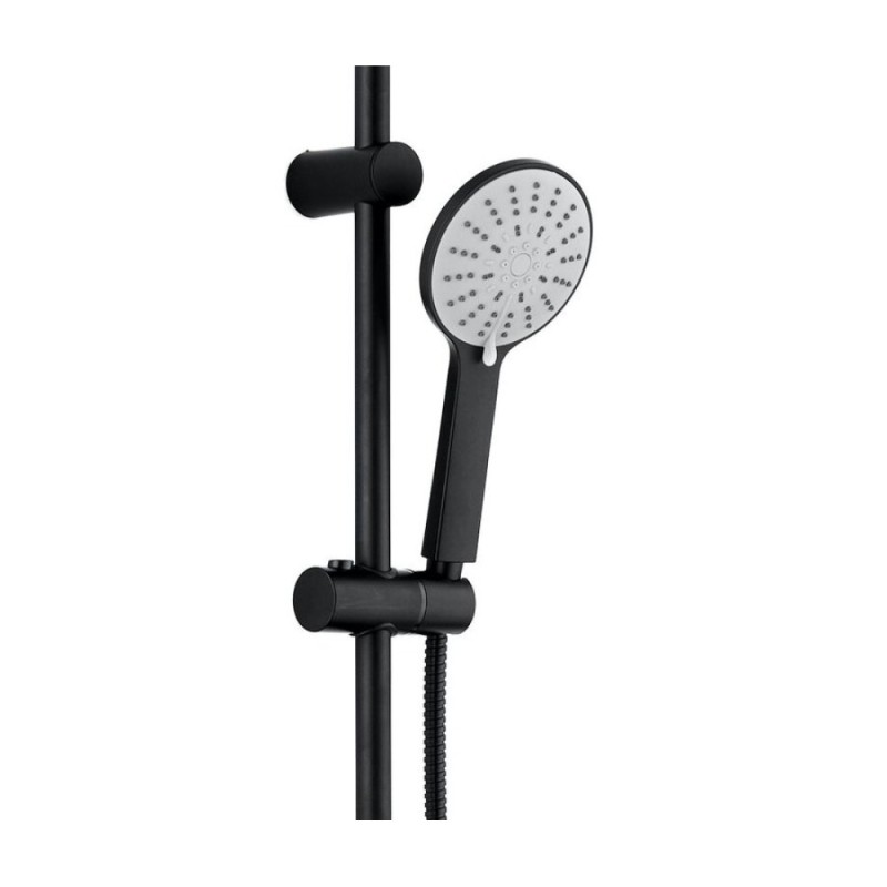 Душевая система Agger Breeze A0293544 с фиксированным изливом, черный матовый
