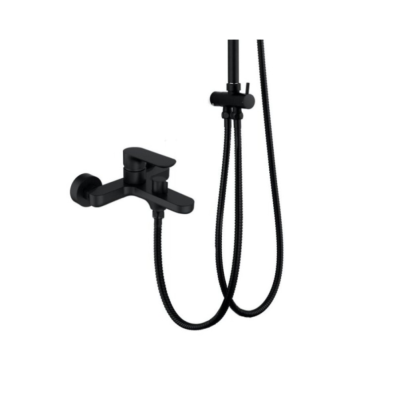 Душевая система Agger Breeze A0293544 с фиксированным изливом, черный матовый