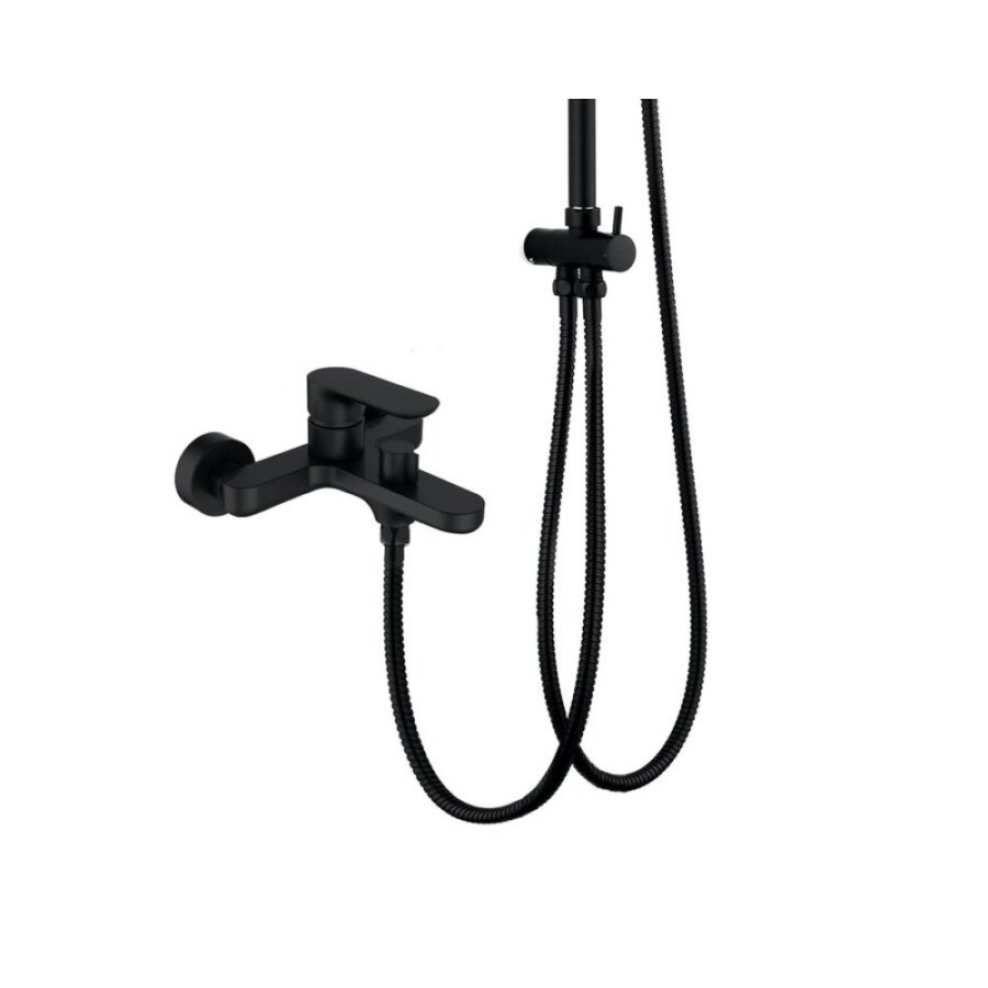 Душевая система Agger Breeze A0293544 с фиксированным изливом, черный матовый