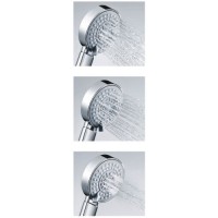 Душевая лейка WasserKRAFT A035, 3 режима, хром, 8.5 см
