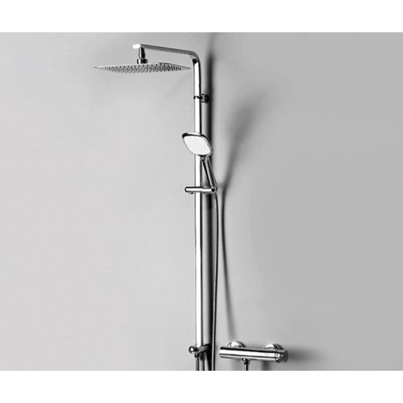 Душевой гарнитур WasserKRAFT A042 с верхним душем 30 х 20 см, хром