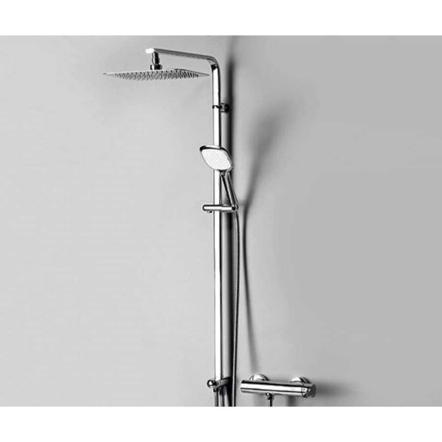 Душевой гарнитур WasserKRAFT A042 с верхним душем 30 х 20 см, хром