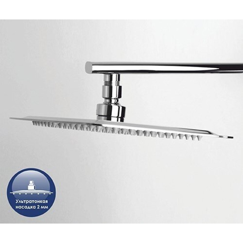 Душевой гарнитур WasserKRAFT A042 с верхним душем 30 х 20 см, хром
