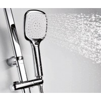 Душевой гарнитур WasserKRAFT A042 с верхним душем 30 х 20 см, хром