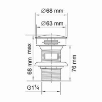 Донный клапан Wasserkraft A047, Push-up, темная бронза