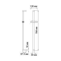 Душевая штанга WasserKRAFT A048, бронза