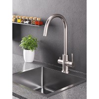 Смеситель для кухни Agger Zest, с возможностью подачи фильтрованной воды, никель матовый, A0700733