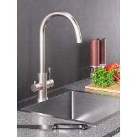 Смеситель для кухни Agger Zest, с возможностью подачи фильтрованной воды, никель матовый, A0700733