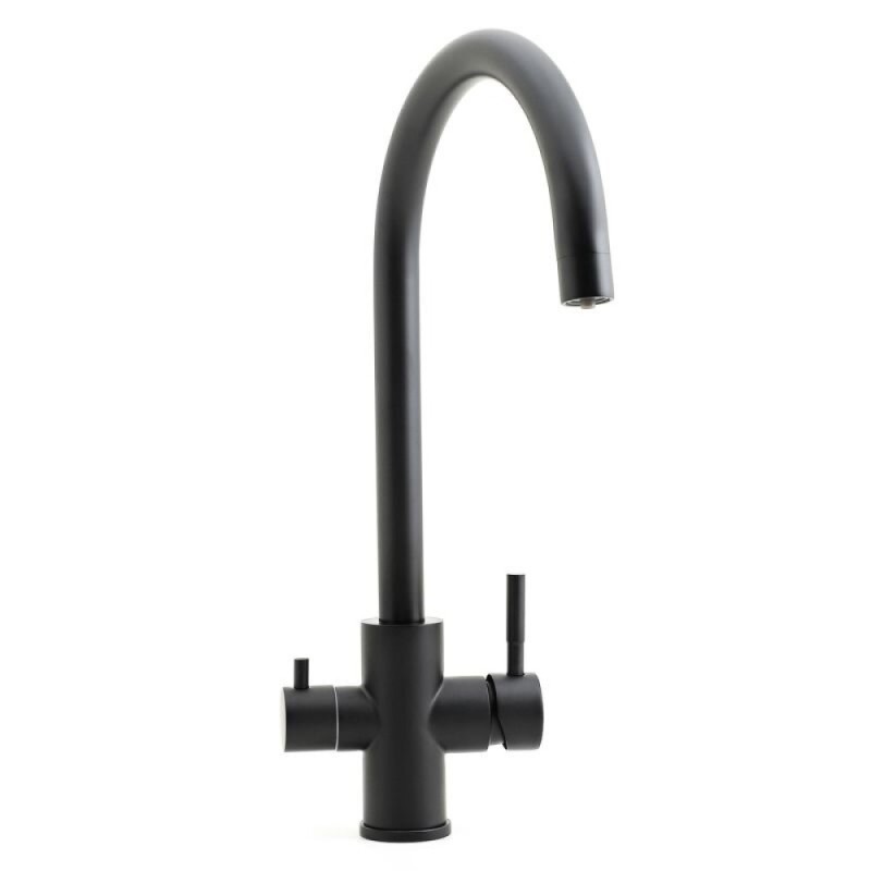 Смеситель для кухни Agger Zest A0700744, с возможностью подачи фильтрованной воды, чёрный матовый
