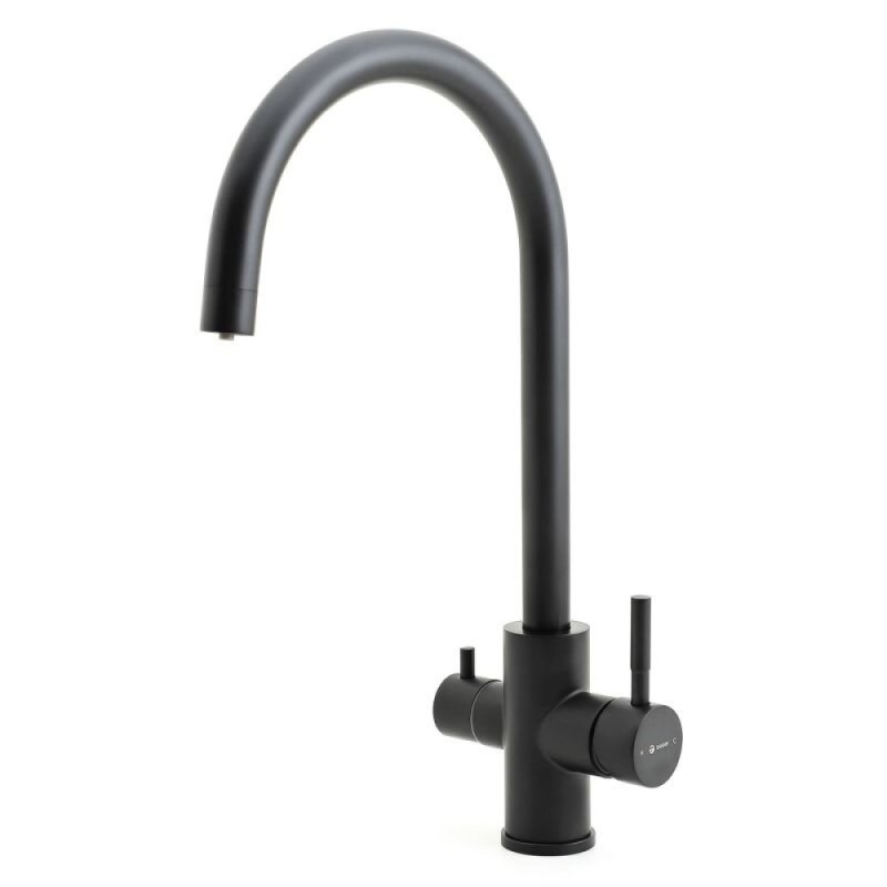 Смеситель для кухни Agger Zest A0700744, с возможностью подачи фильтрованной воды, чёрный матовый