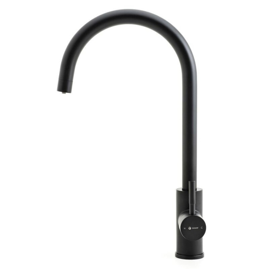 Смеситель для кухни Agger Zest A0700744, с возможностью подачи фильтрованной воды, чёрный матовый