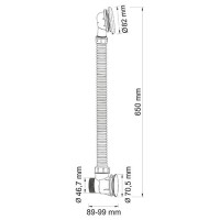 Слив-перелив для ванны Wasserkraft Wern 4200 A075, клик-клак, никель