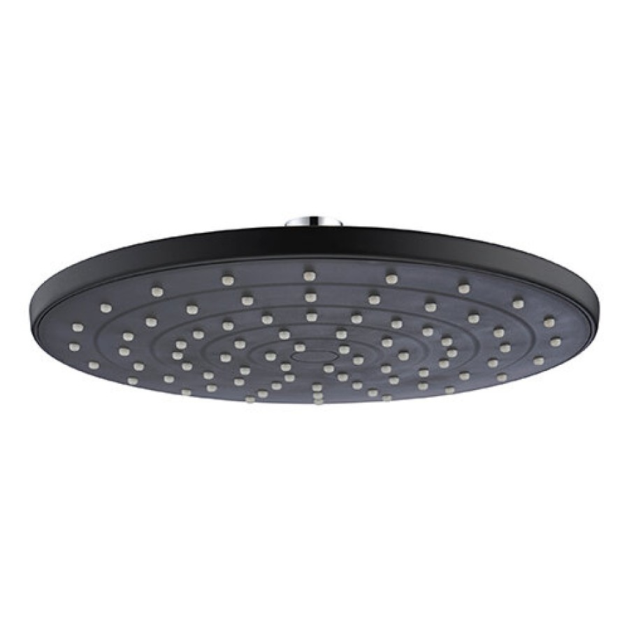 Верхний душ WasserKRAFT A077, D 22,5 см, 76 форсунок, 1 режим струи, без держателя, черный