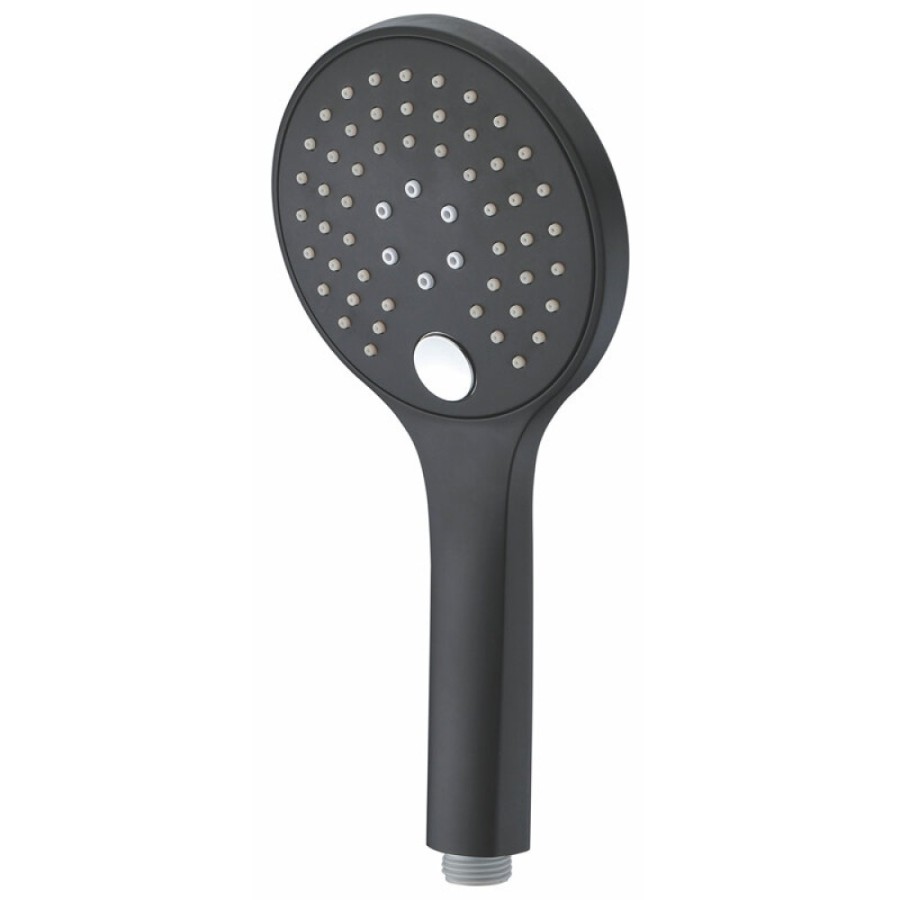 Душевая лейка WasserKRAFT Elbe 7400 A078 3-функциональная, черный Soft-touch