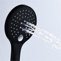 Душевая лейка WasserKRAFT Elbe 7400 A078 3-функциональная, черный Soft-touch