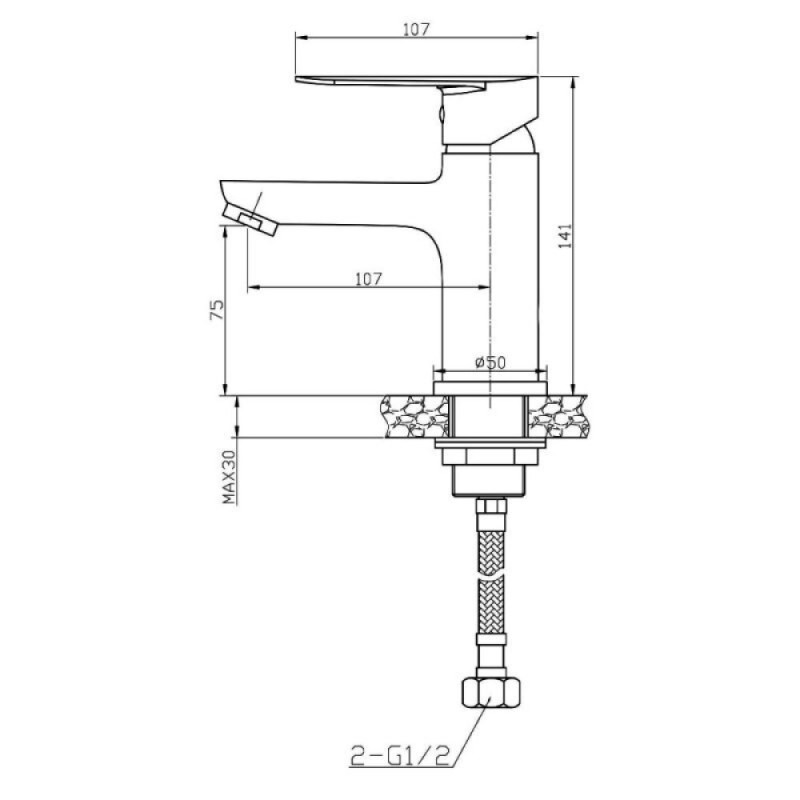 Смеситель Agger Splendid A0902100 для раковины, хром