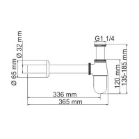 Сифон для раковины WasserKRAFT A095 цвет - темная бронза