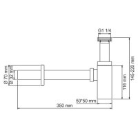 Сифон для раковины WasserKRAFT A096 цвет - светлая бронза