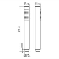 Душевая лейка WasserKRAFT A106 1-функциональная, хром
