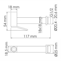 Гигиенический душ WasserKRAFT, A106157, со смесителем, хром