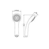 Лейка для душа Iddis A11011 1F круглая, хром