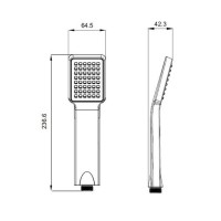 Лейка для душа Iddis A11012 F1 квадратная, хром