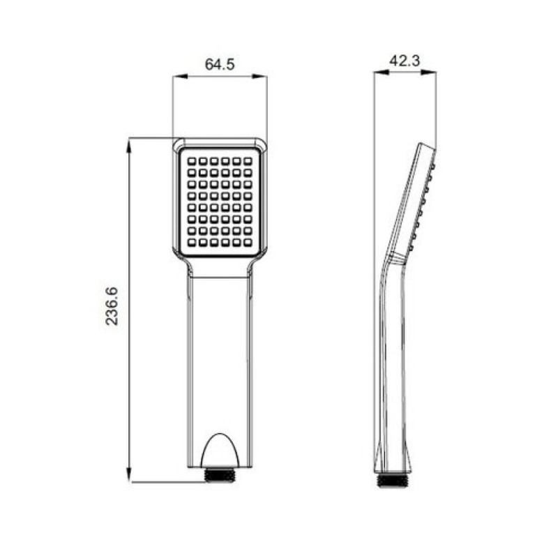 Лейка для душа Iddis A11012 F1 квадратная, хром
