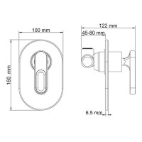 Гигиенический душ WasserKRAFT, A111856, со смесителем, хром