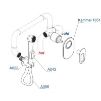 Гигиенический душ WasserKRAFT, A111856, со смесителем, хром