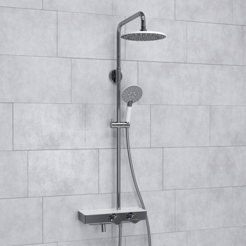 Душевая система WasserKRAFT, с изливом, цвет - хром, A113.067.058.CH Thermo