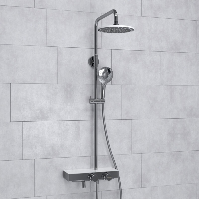 Душевая система WasserKRAFT, с изливом, цвет - хром, A113.067.101.CH Thermo