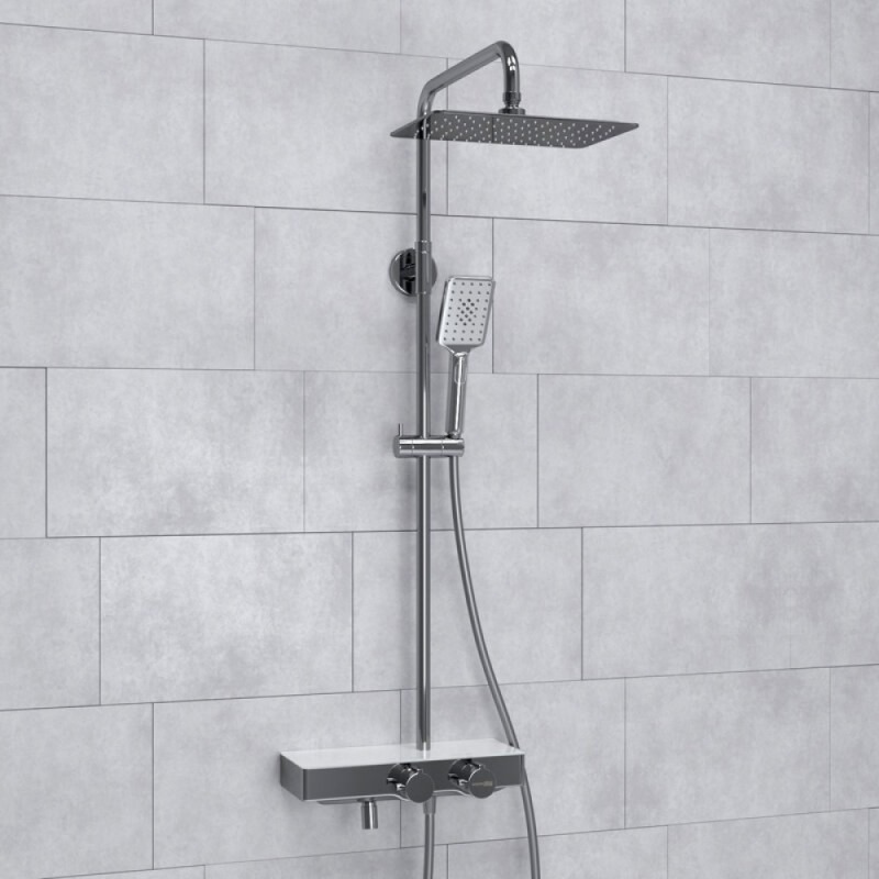 Душевая система WasserKRAFT, с изливом, цвет - хром, A113.069.126.CH Thermo